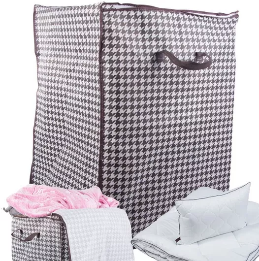 Verk Group Υφασμάτινη Θήκη Αποθήκευσης για Ρούχα / Κουβέρτα/Πάπλωμα Μαύρο