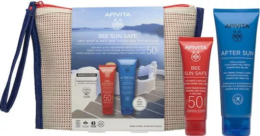 Apivita Promo Bee Sun Safe Anti-Spot & Anti-Age Sun Protection Αντηλιακή Κρέμα Προσώπου κατά των Πανάδων SPF50 με Χρώμα 50ml