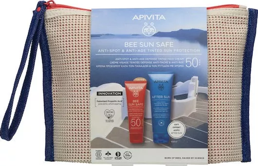 Apivita Promo Bee Sun Safe Anti-Spot & Anti-Age Sun Protection Αντηλιακή Κρέμα Προσώπου κατά των Πανάδων SPF50 με Χρώμα 50ml