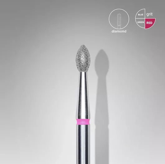 Staleks Διαμαντόφρεζα Τροχού Νυχιών Κόκκινο