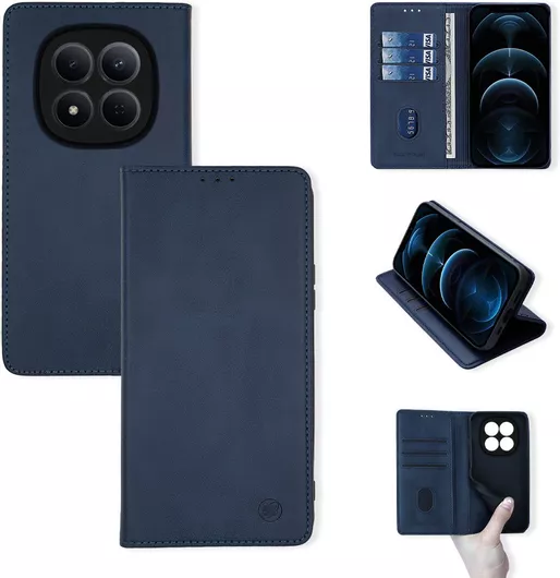 Θήκη Πορτοφόλι Vintage Magnet Wallet Sonique Xiaomi Redmi Note 15 Pro 5g Μπλε Σκούρο