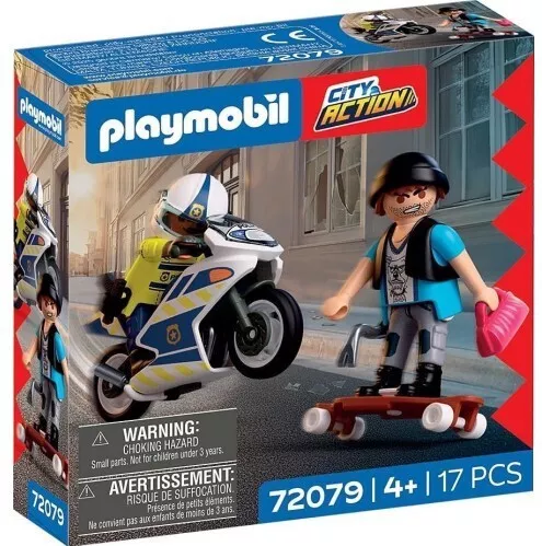 Playmobil City Action Αστυνομική Καταδίωξη με Μοτοσικλέτα για 4 Ετών