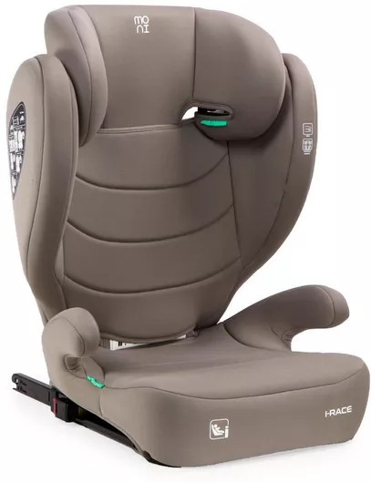Moni i-Race Καθισματάκι Αυτοκινήτου Booster i-Size με Isofix Μπεζ 15-36 kg