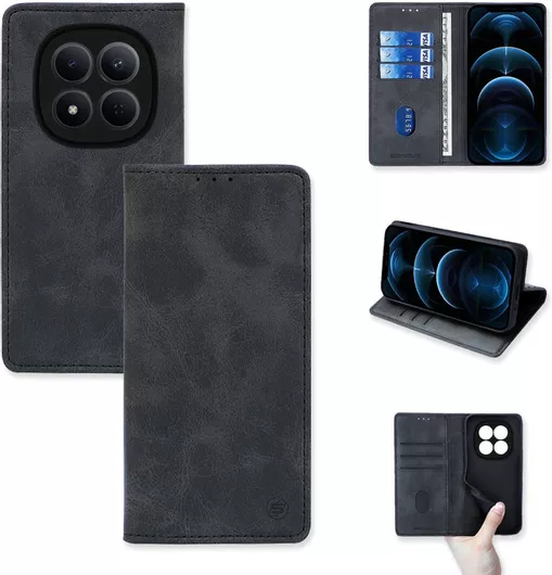 Θήκη Πορτοφόλι Vintage Magnet Wallet Sonique Xiaomi Redmi Note 15 Pro 5g Μαύρο