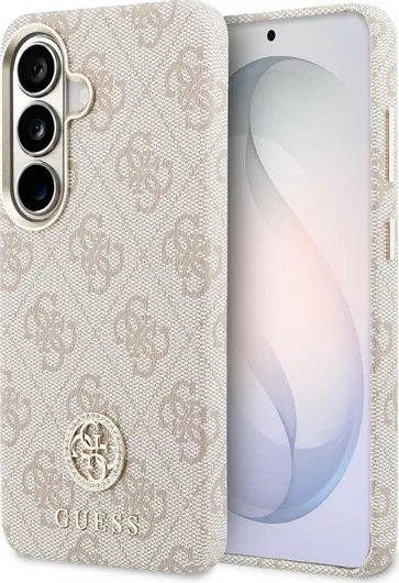 Guess Case 4g Rhinestone Round Logo Magsafe Samsung Galaxy S26 Pink Guhms26sp4grmdep