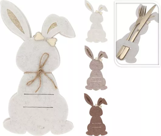 Cutlery Holder Bunny Felt 4pcs