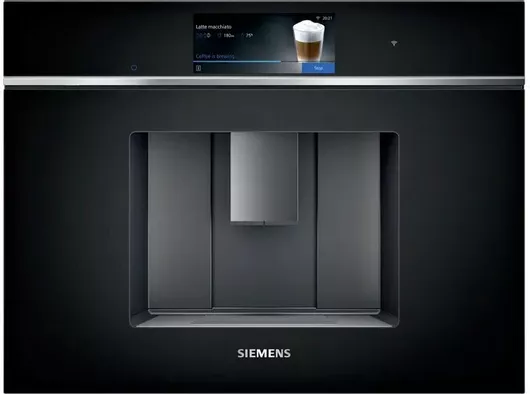 Siemens Iq700 Μηχανή Espresso Αυτόματη Εντοιχιζόμενη 1500W με Μύλο Άλεσης Μαύρο