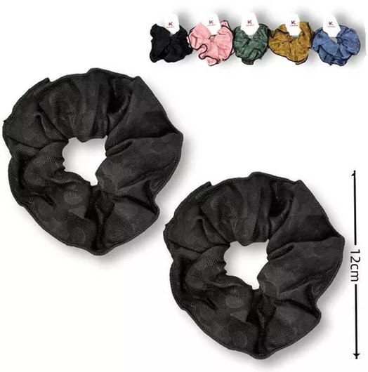 Scrunchies Σετ 2τμχ Ø18εκ – 6 Χρώματα – 1 Σετ