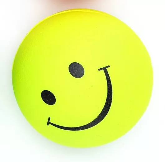 Παιχνίδι Σκύλου Μπαλάκι Smiley Face 5.7cm Κίτρινο