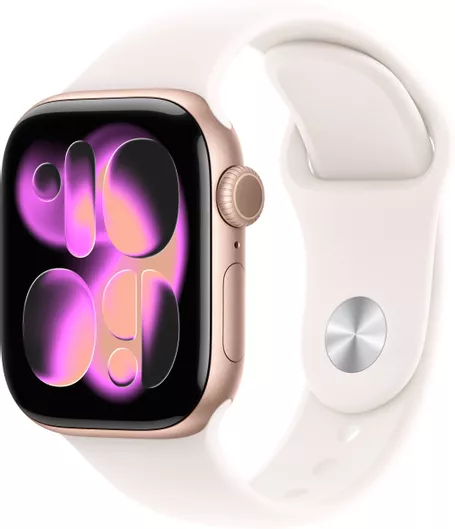 Apple Watch Series 11 Cellular Aluminium 42mm Rose Gold Aluminium Case & Light Blush Sport Band S/M