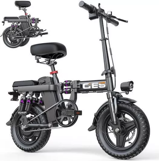 Ηλεκτρικό Ποδήλατο MIni GE5 14" Πόλης Σπαστό με Ταχύτητες & Δισκόφρενα Μαύρο