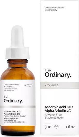 The Ordinary Ascorbic Acid 8% + Alpha Arbutin 2% Serum Προσώπου με Βιταμίνη C για Αποτοξίνωση & Λάμψη 30ml