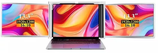 Extralink Smart Life S350 2-screen 13.3" Full Hd Ips 60hz Monitor Laptops 13.3" To 17.3"