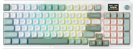 Redragon Redragon Galatin Pro K719WG-RGB-PRO Ασύρματο Gaming Μηχανικό Πληκτρολόγιο με Custom Linear διακόπτες & RGB φωτισμό International English Πράσινο