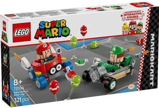 Lego Super Mario Mario Kart Baby Mario vs. Baby Luigi για 8+ Ετών 321τμχ
