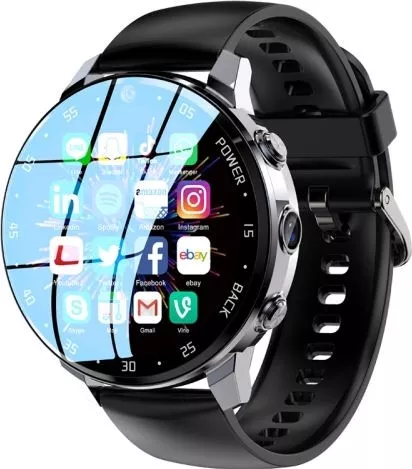 A3 Smart Watch IP67 Waterproof 4G Android 8.1 Support Face Recognition GPS 2G 16G 1.43" Μαύρο