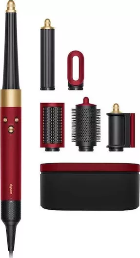 Dyson HS08 Airwrap i.d. Straight + Wavy Ηλεκτρική Βούρτσα με Αέρα για Ίσιωμα & Μπούκλες 1300W Red Velvet / Gold