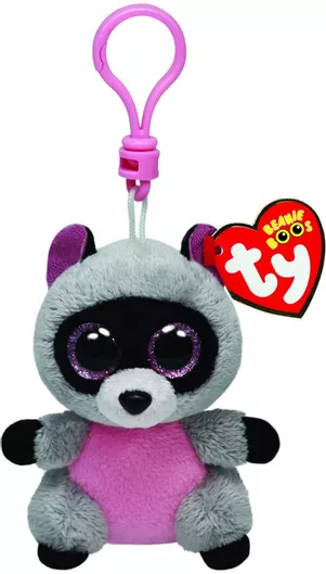 538962 Ty Beanie Boos Χνουδωτο Μπρελόκ Ρακουν Γκρι 8.5εκ