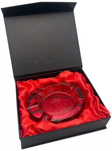 Raw Crystal Ashtray Ruby Red Τασάκι Raw Κρυστάλλινο
