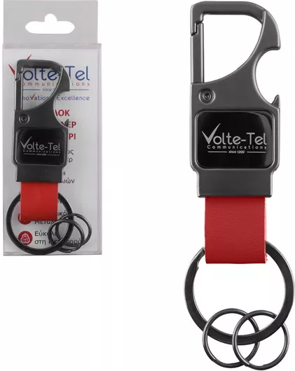 Volte-tel Μπρελόκ Χειρος Κλειδιων Ανοιχτηρι Κοκκινο