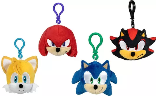 Sonic Hedgehog Assorted Plush Keychain 10cm 24 Τεμ
