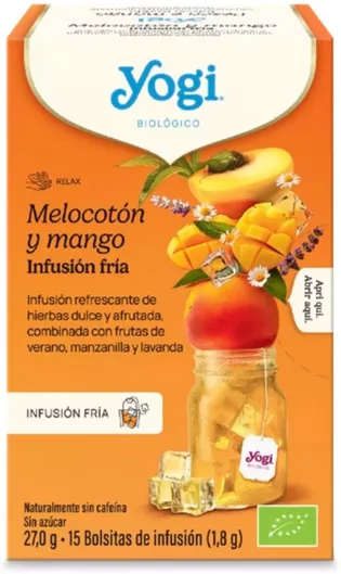 Yogi Tea Βιολογικό Τσάι Cold Brew Peach & Mango 27g 18704