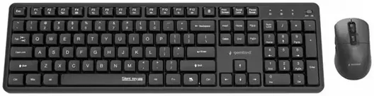 Gembird Silent Key Pro Ασύρματο Σετ Πληκτρολόγιο & Ποντίκι Αγγλικό US