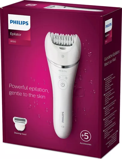 Philips Epilator Series 8000 Σετ Αποτρίχωσης Epilator για Σώμα & Μπικίνι BRE710/00