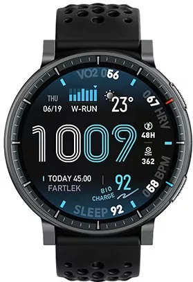 Amazfit Active Max 49mm Αδιάβροχο Smartwatch με Παλμογράφο (Μαύρο)