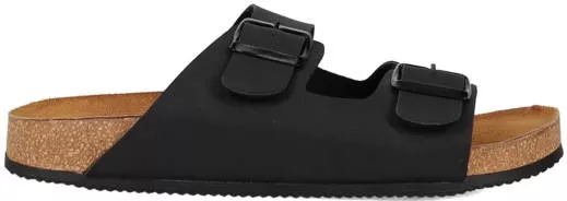 Easy Walk Σανδάλια Footbed με Ρυθμιζόμενες Αγκράφες Μαύρο