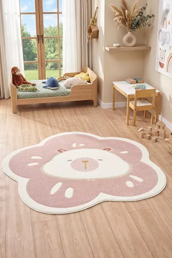 SteweHome Παιδικό Χαλί Ροζ 100x100cm