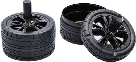 Μεταλλικό Τασάκι Αντιανεμικό Spin Σχέδιο Car Tyre