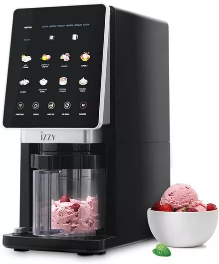 Izzy Italian Gelato Παγωτομηχανή 3x650ml Μαύρο