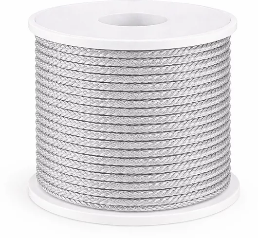 Κορδόνι Rayon 0,3εκ Ασημί 50μ