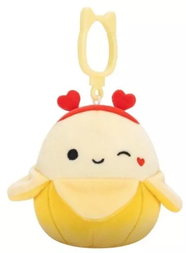 Squishmallows Valentine Λούτρινα Μπρελόκ 9cm W2 Junie Η Μπανάνα Jwsq0458-1