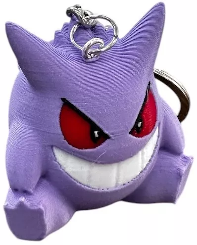Pokémon 3d Printed Keychain Gengar
