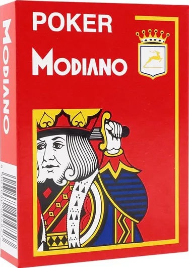Modiano Poker 4 Jumbo Τράπουλα Πλαστική για Poker Κόκκινο