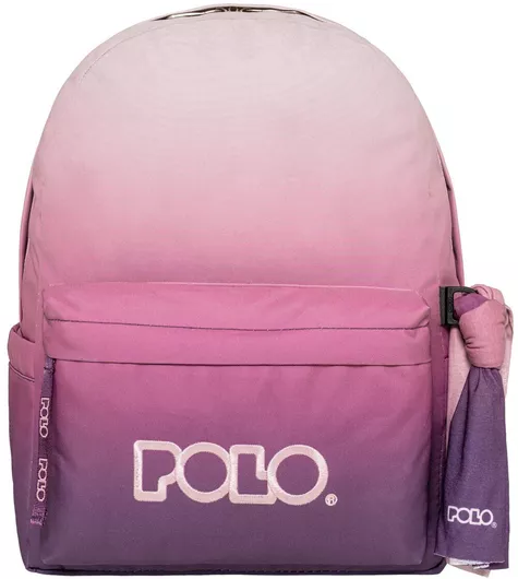 Polo Original Scarf Σχολική Τσάντα Πλάτης Δημοτικού με Θήκη για Παγούρι 20lt Gradient