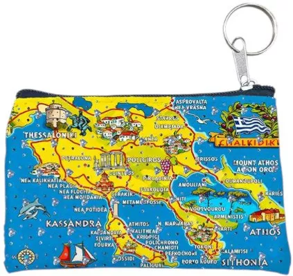 Πορτοφόλι Souvenir Μπρελόκ Σετ 10pcs Pvc Chalkidiki 11*7cm 871722