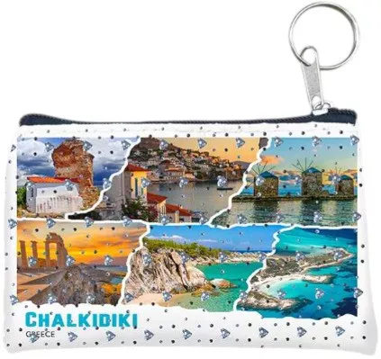Πορτοφόλι Souvenir Μπρελόκ Σετ 10pcs Pvc Chalkidiki 11*7cm 871721