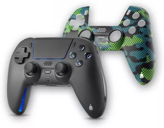 Spartan Gear Sarissa Ασύρματο Gamepad για PS5 / PS4 / PC / Switch Μαύρο w/ Additional Faceplate
