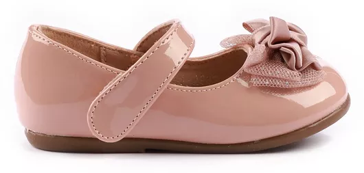 Fshoes Παιδικές Μπαλαρίνες με Σκρατς Λουστρίνι Ροζ