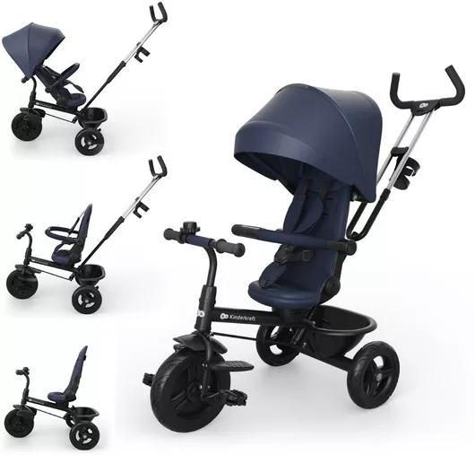 Kinderkraft Aston 2 Plus Μετατρεπόμενο με Χειρολαβή Γονέα Μπλε