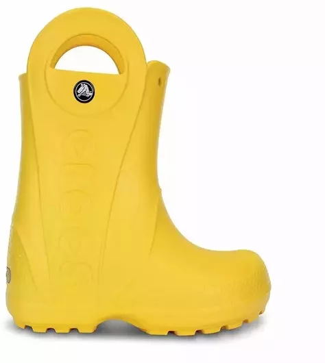Crocs Παιδικές Γαλότσες Handle Rain Κίτρινο