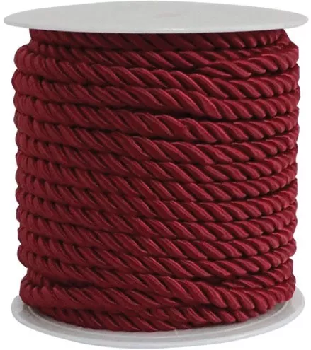 Marhome Κορδόνι Σατέν Στρογγυλό Μπορντό 7mm x 20m