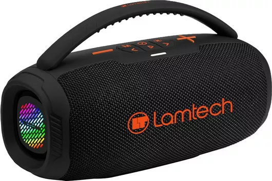 Lamtech Bass Boost Party Box Ηχείο Bluetooth 20W με Ραδιόφωνο  &  Διάρκεια Μπαταρίας έως 6 ώρες Black Orange