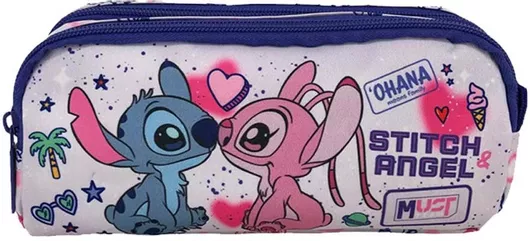 Must Team Σχολική Κασετίνα Βαρελάκι Disney Stitch Πολύχρωμο
