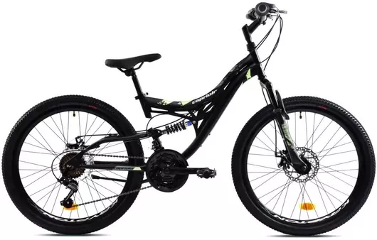 Capriolo 24" Παιδικό Mountain Bike με Δισκόφρενα & Σκελετό Αλουμινίου 2026 Μαύρο