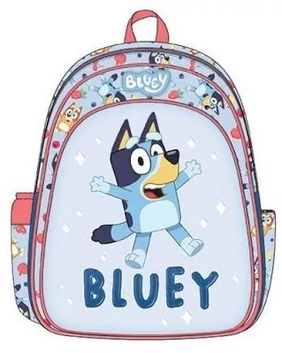 Bluey Σχολική Σχολική Τσάντα Πλάτης Νηπιαγωγείου με Θήκη για Παγούρι Μπλε 24 x 11 x 30εκ
