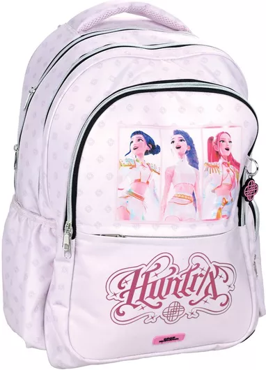Gim KPOP Demon Hunters Huntrix Σχολική Σχολική Τσάντα Πλάτης Δημοτικού Ροζ με Θήκη για Παγούρι